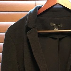 Ann Taylor L One Button Black Blazer